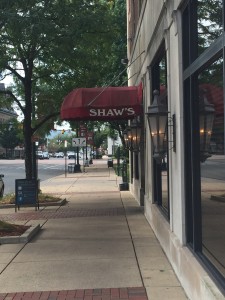 The entrance to Shaw's Restaurant