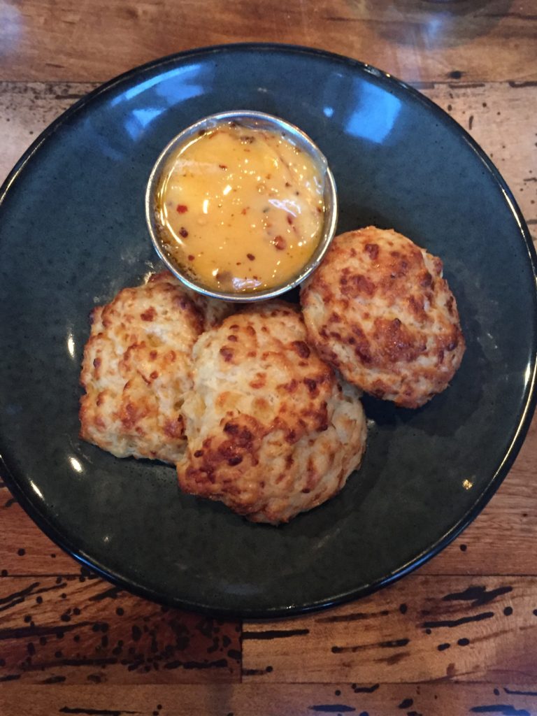 Cheesy Biscuits and Spicy Honey